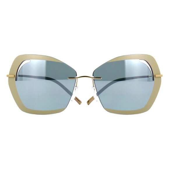 New SILHOUETTE Perret Schaad Special Edition Brown Semi Rimless Butterfly 9910/7 - Picture 2 of 4